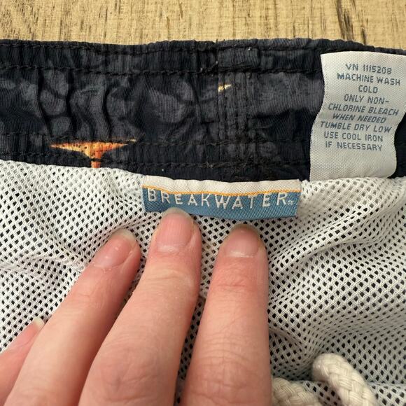 Breakwater Men’s Medium‎ Navy Blue Margarita Swim Shorts Trunks - Picture 3 of 11